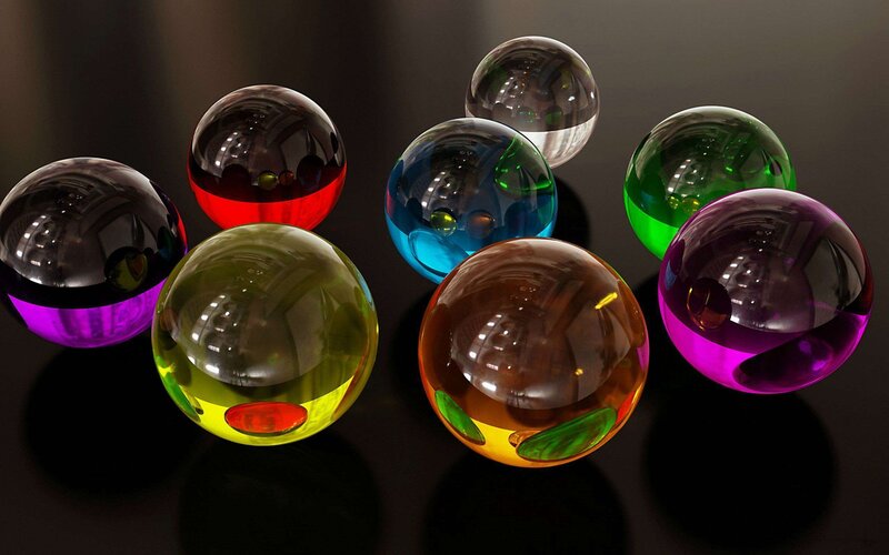 Colorful Glass Spheres — Purple, Calm