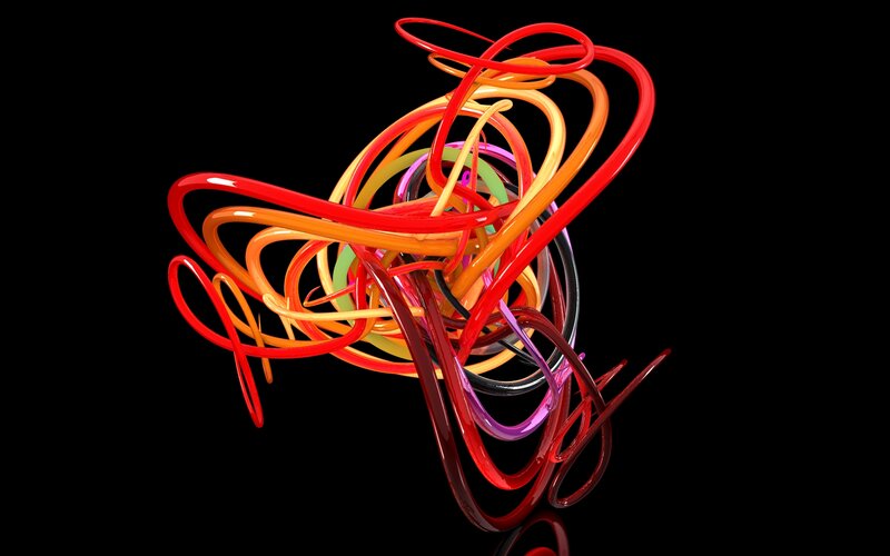 Colorful Glass Tubes — Red