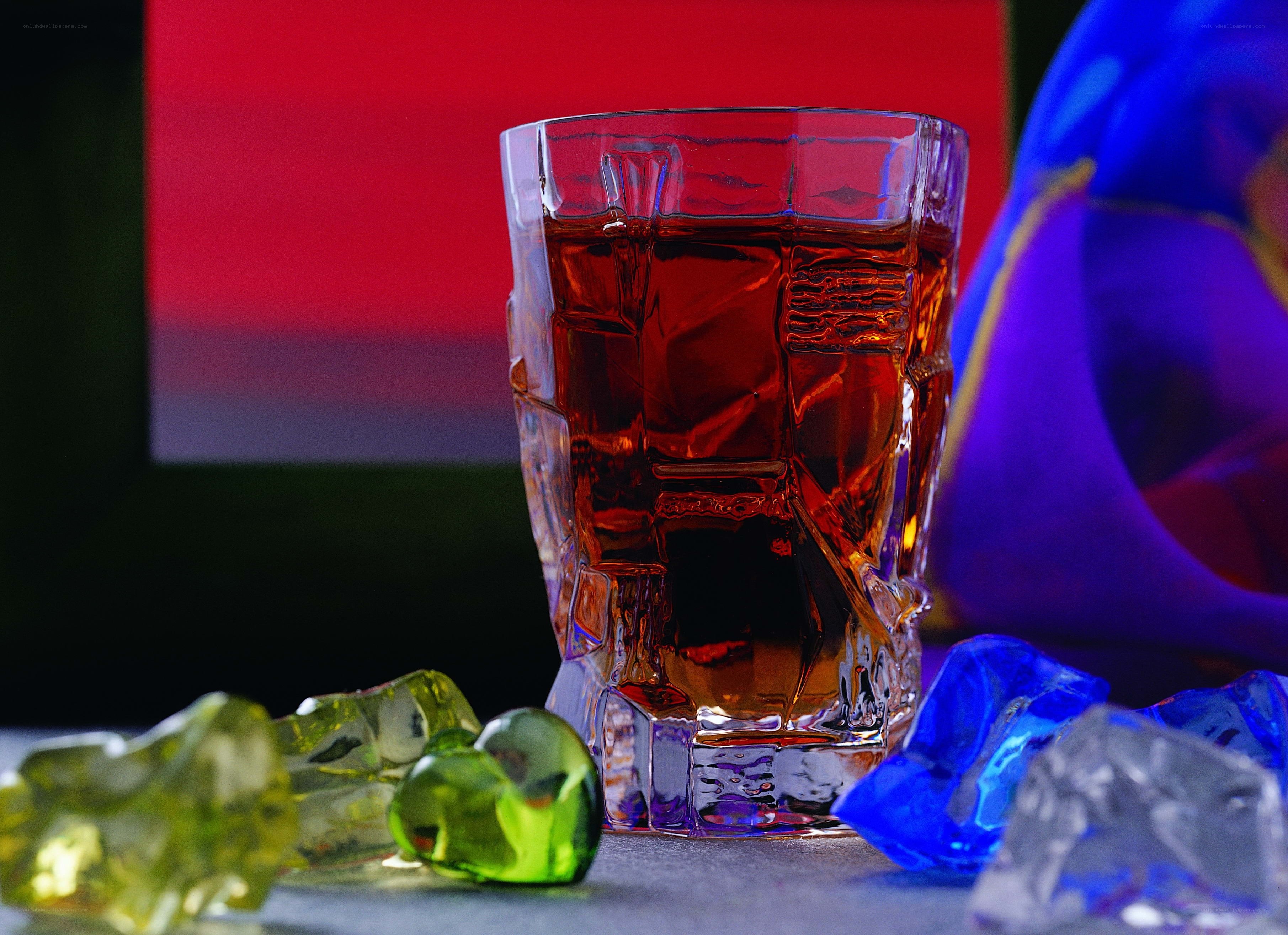 Colorful glass with drink