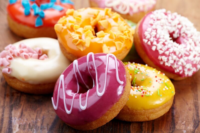 Colorful Glazed Donuts — Yellow
