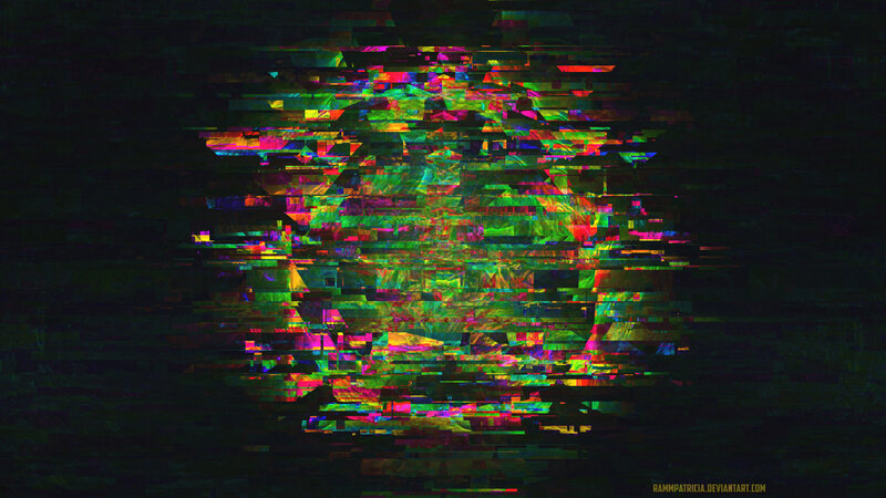 Colorful Glitch Pattern — Green