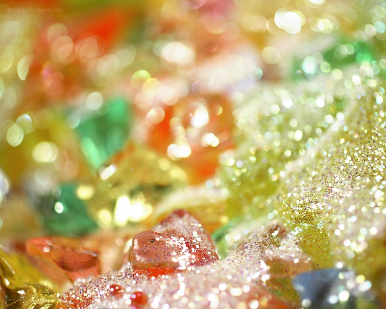 colorful glitter and candy