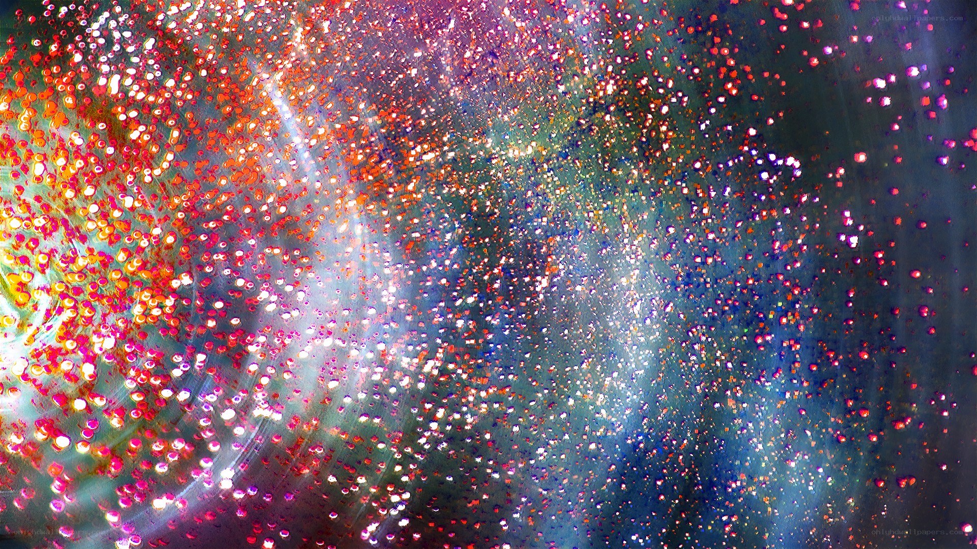 colorful glitter explosion
