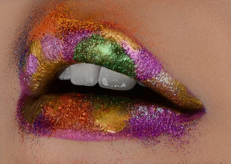 Colorful Glitter Lips
