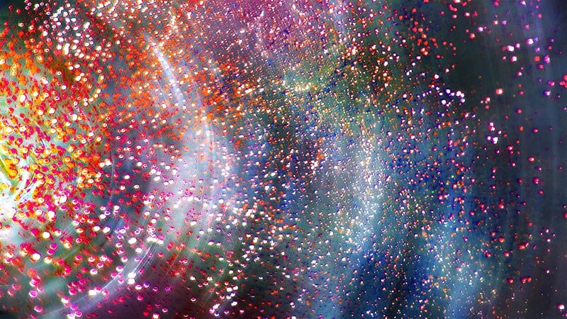 Colorful Glitter Particles — Red, Dazzling