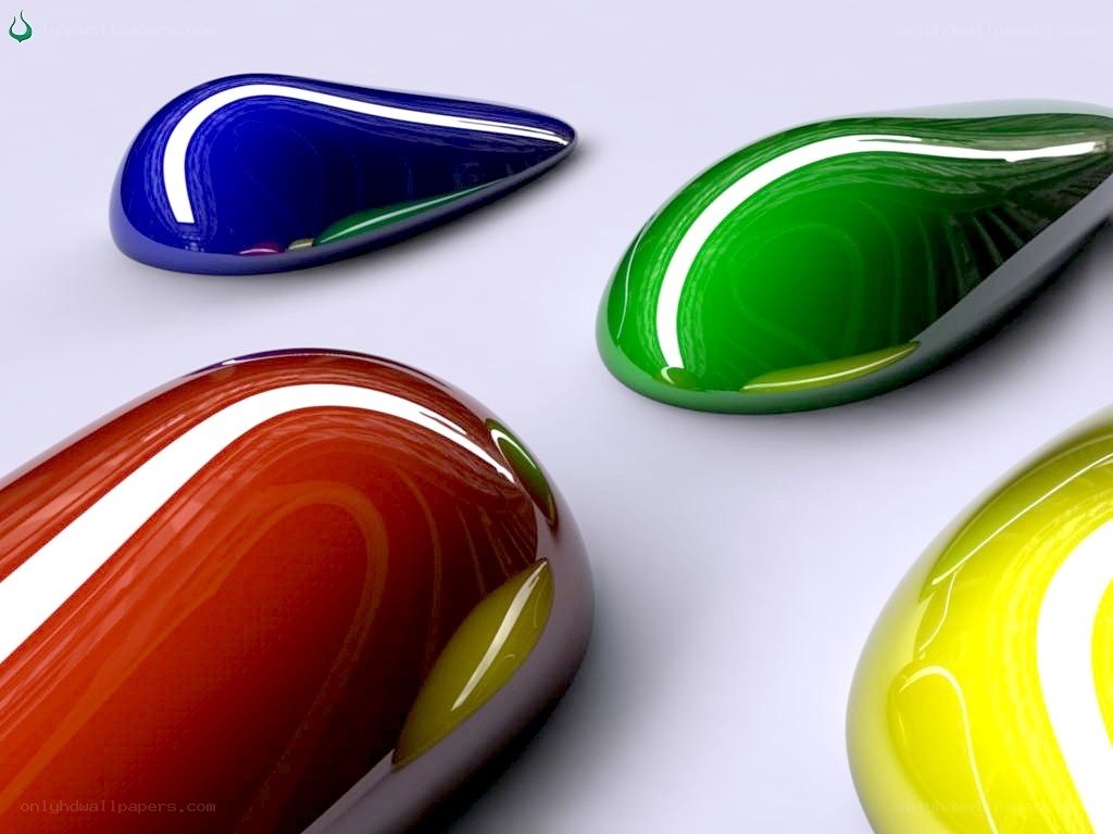 Colorful glossy shapes