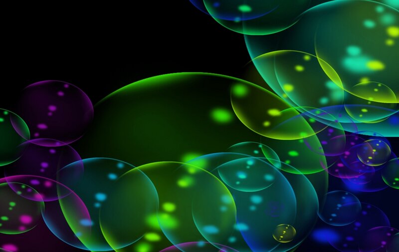 colorful glowing bubbles