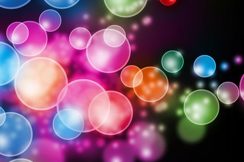 Colorful Glowing Bubbles — Pink