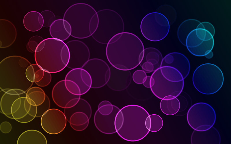 colorful glowing circles