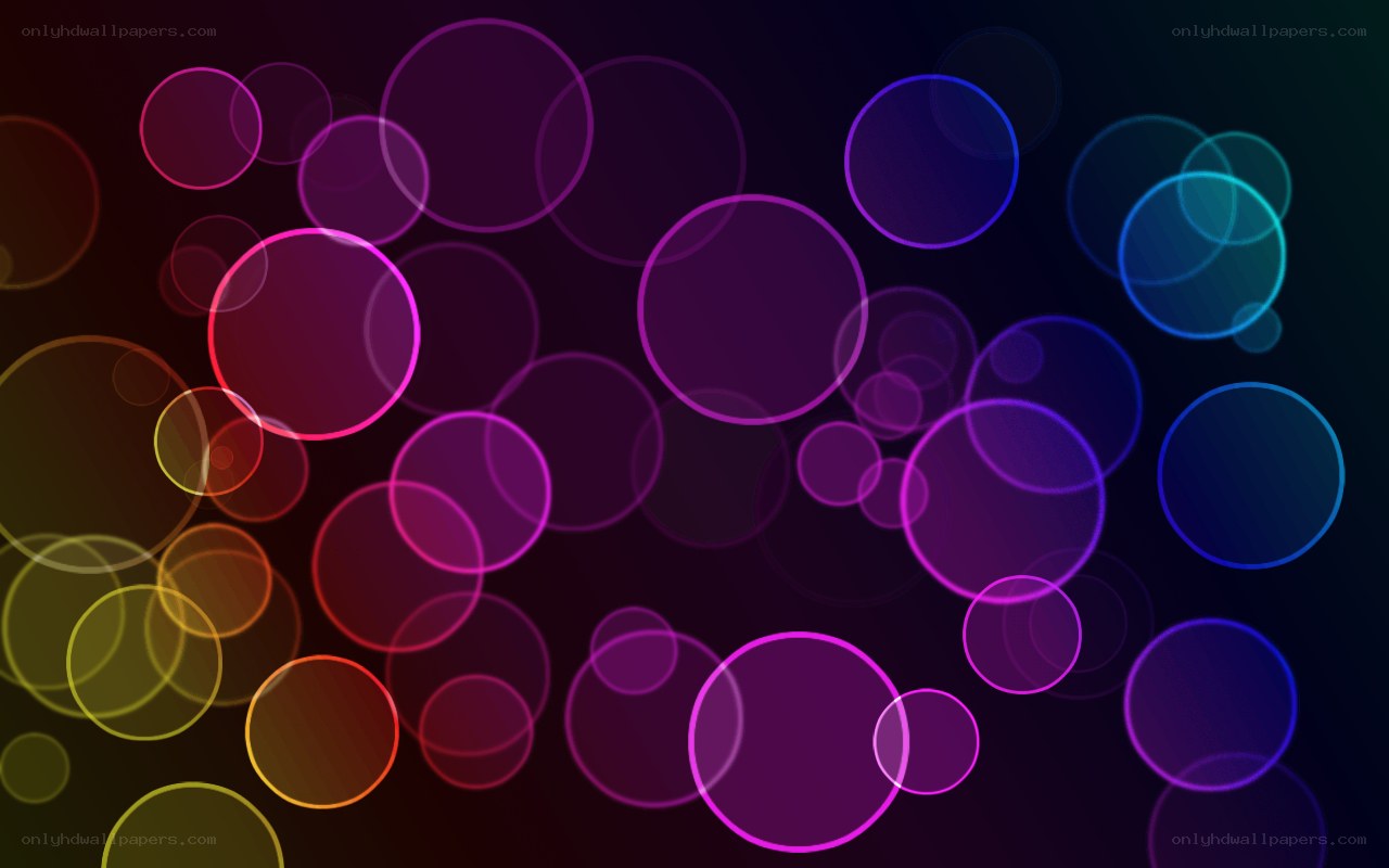 colorful glowing circles