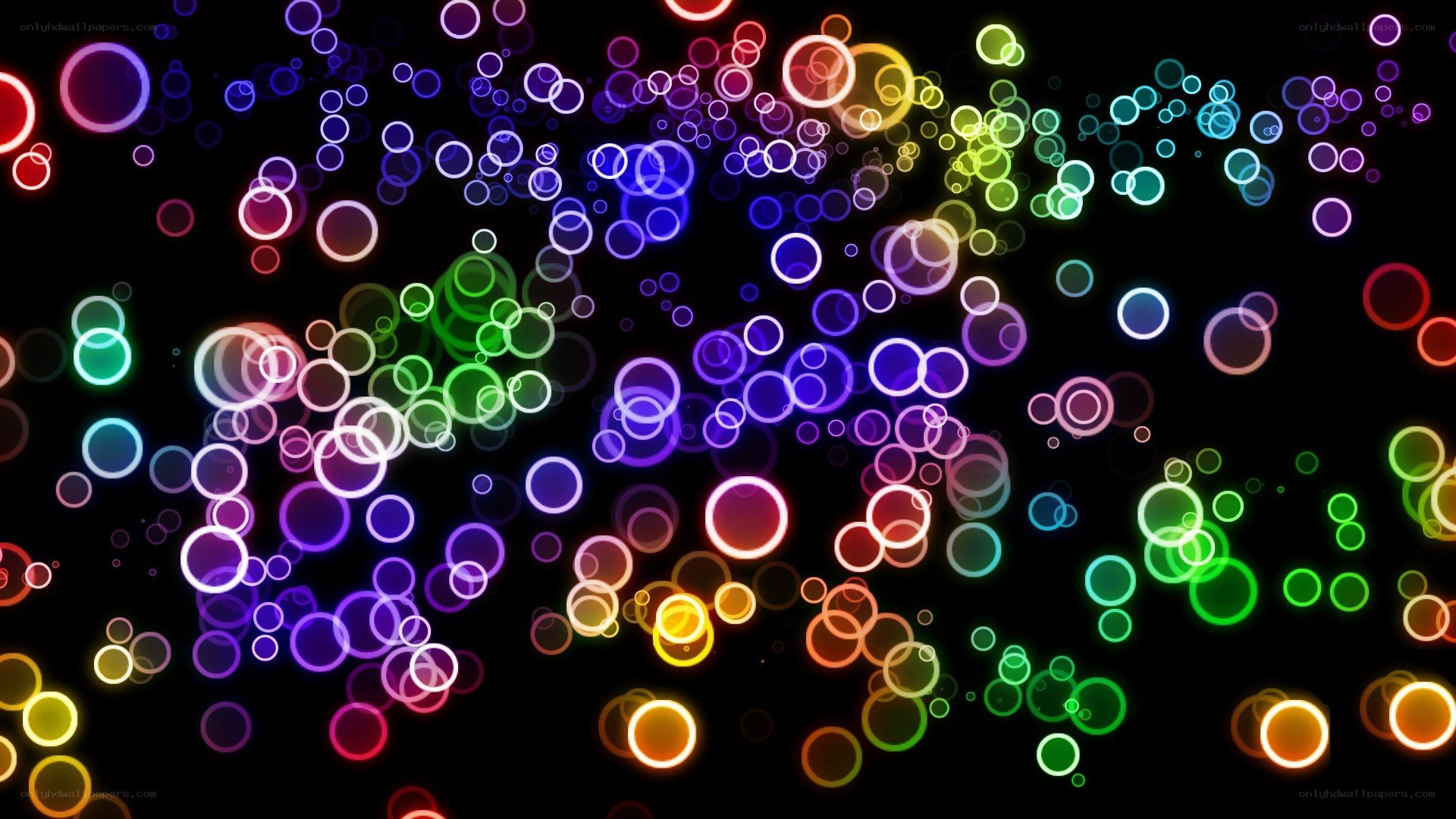 Colorful glowing circles