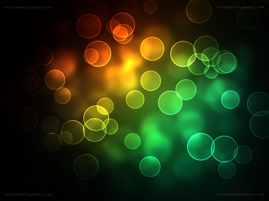 colorful glowing circles