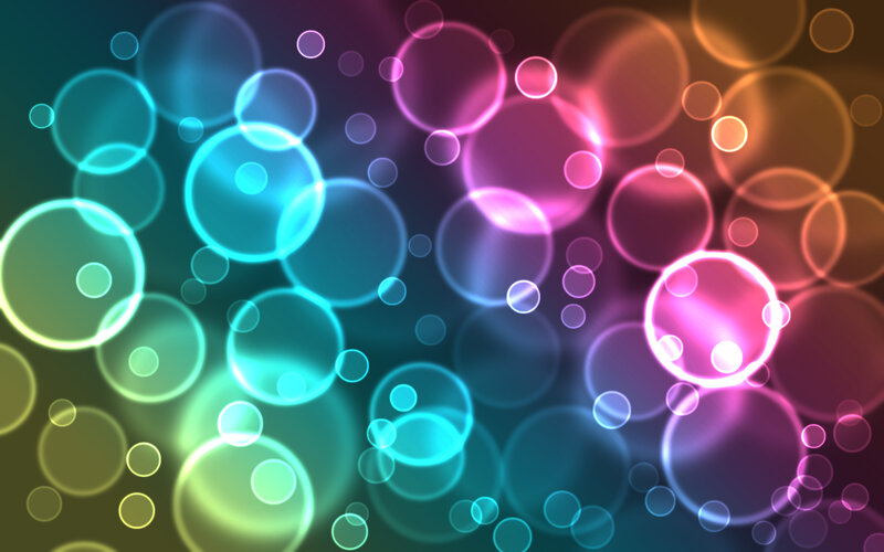 Colorful Glowing Circles — Blue