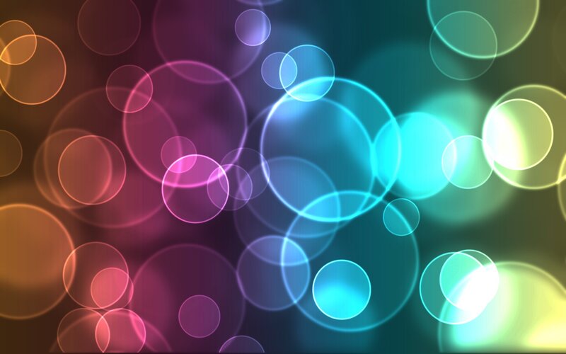 Colorful Glowing Circles — Blue, Vibrant, Abstract, Light