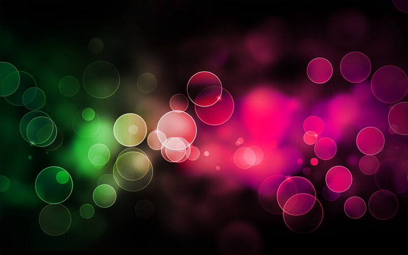 Colorful Glowing Circles — Green, Vibrant