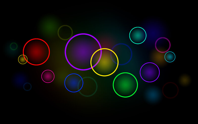 Colorful glowing circles