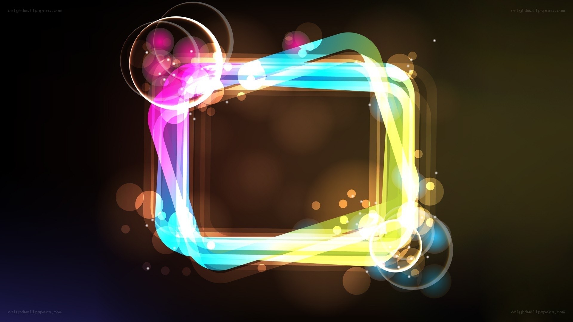 colorful glowing frame design