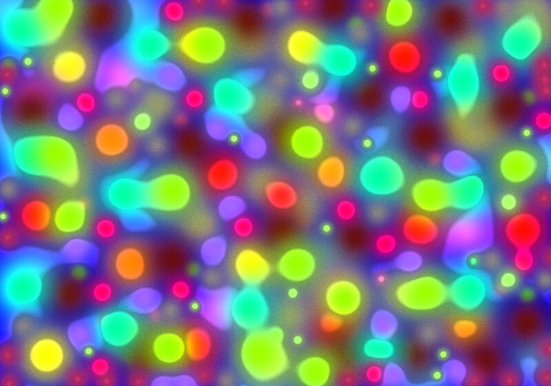 Colorful Glowing Orbs — Green