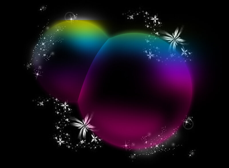 Colorful Glowing Orbs — Purple