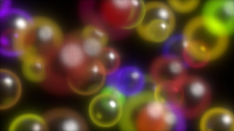 Colorful Glowing Orbs — Yellow