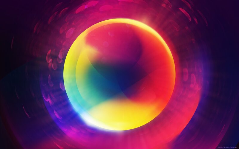 Colorful Glowing Sphere — Red