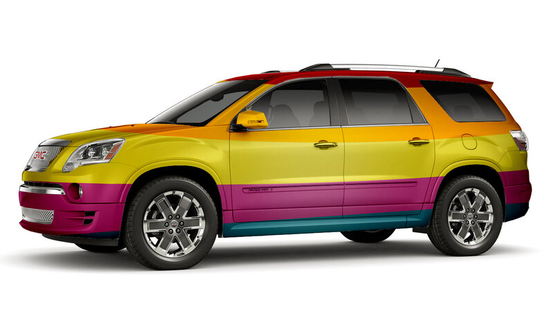 colorful GMC SUV
