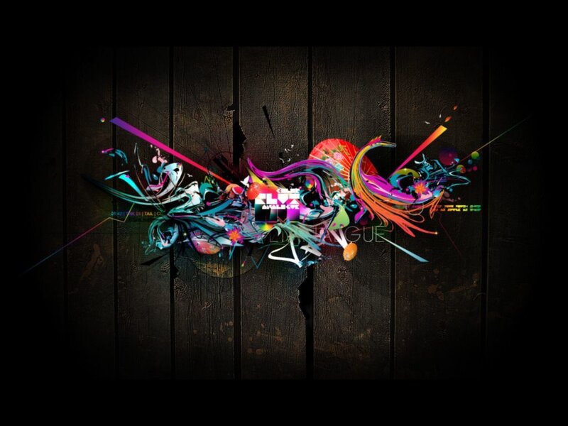 Colorful Graffiti Art — Black