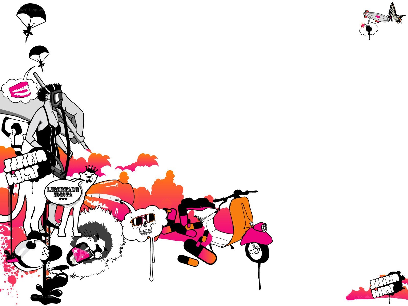 colorful graffiti art collage