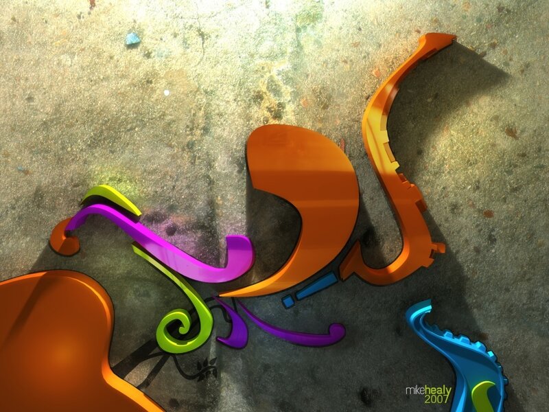 Colorful graffiti art on concrete