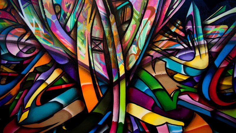 Colorful Graffiti Art — Purple