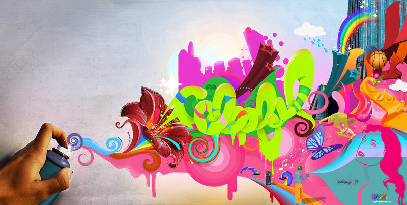 colorful graffiti art