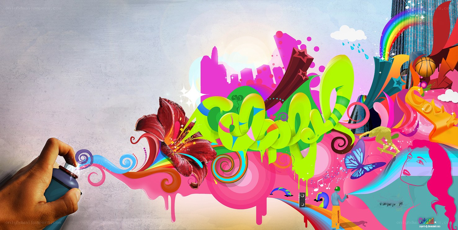 colorful graffiti art