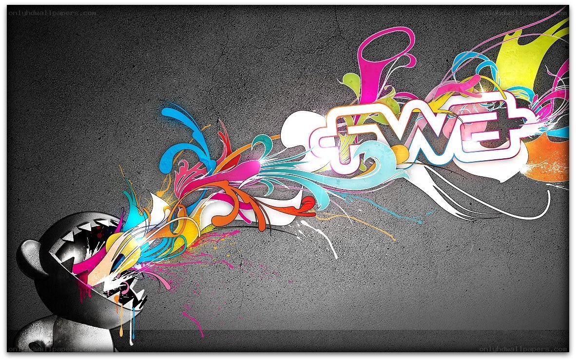colorful graffiti explosion