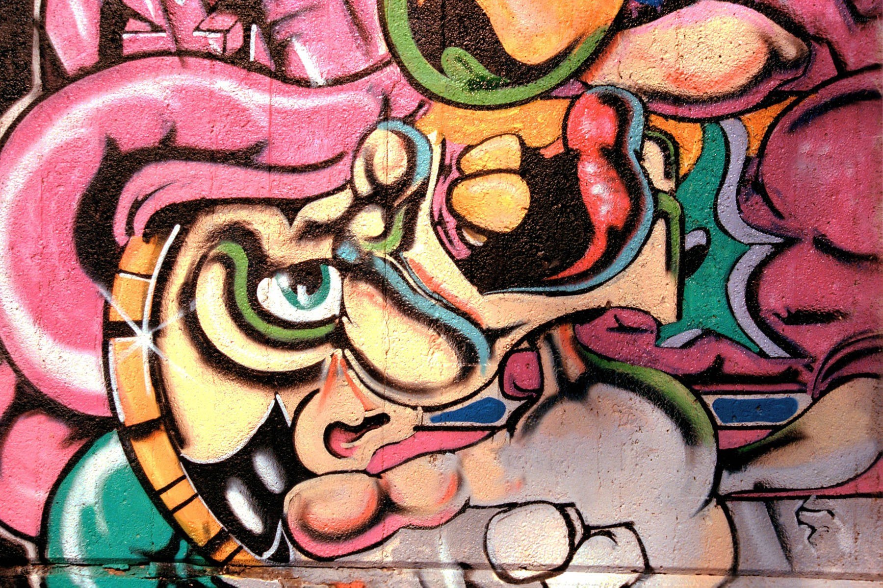 colorful graffiti mural