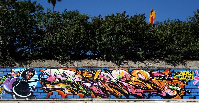 colorful graffiti mural on wall