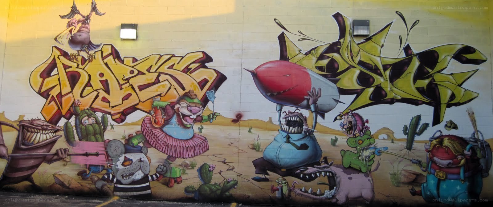 colorful graffiti mural
