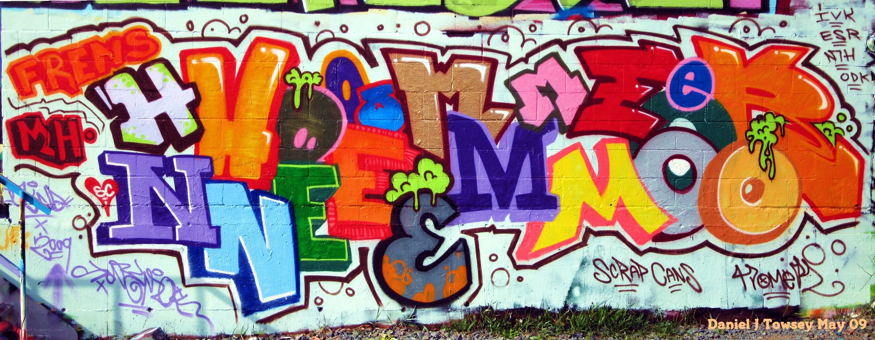 colorful graffiti on a wall