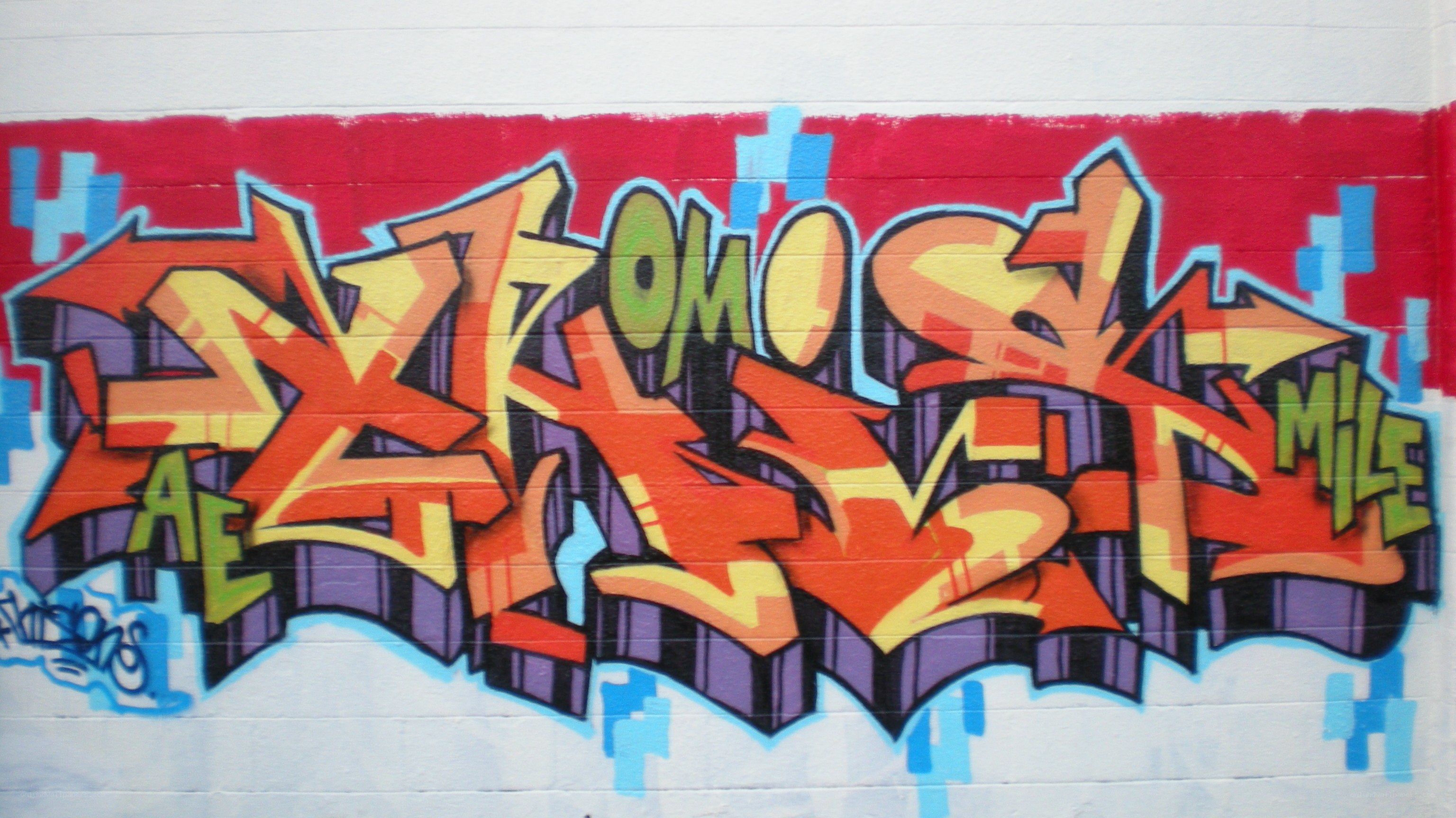 colorful graffiti on a wall