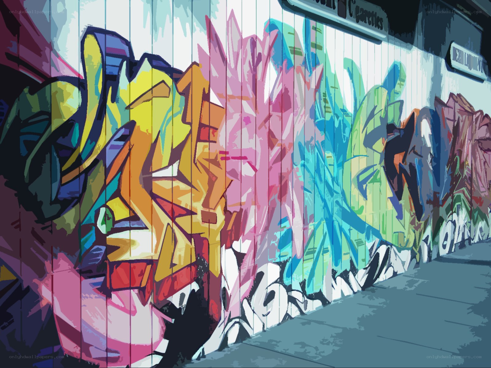 colorful graffiti on a wall
