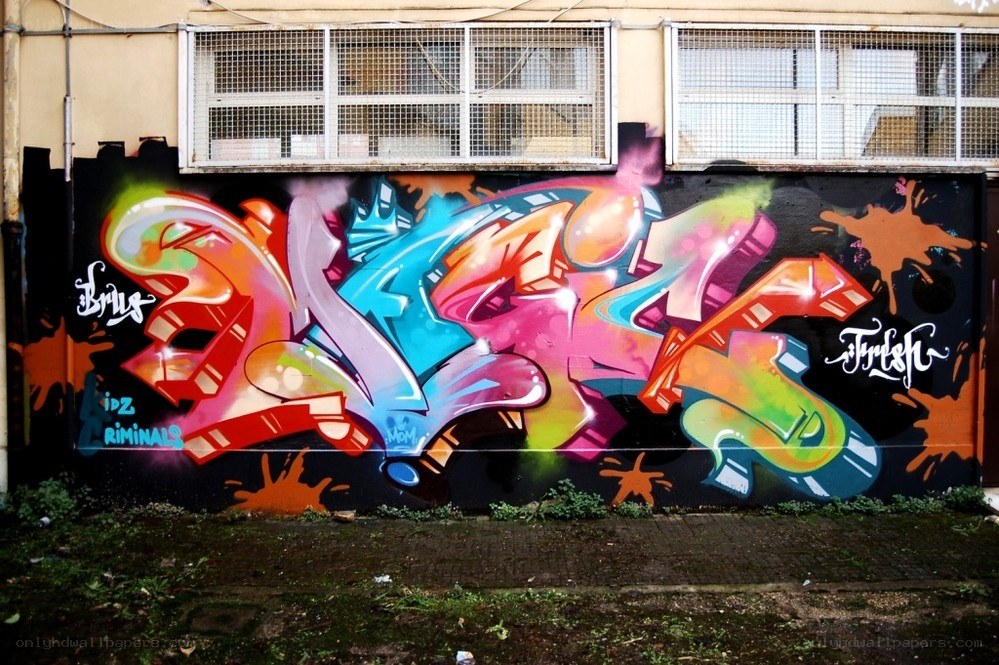 colorful graffiti on a wall