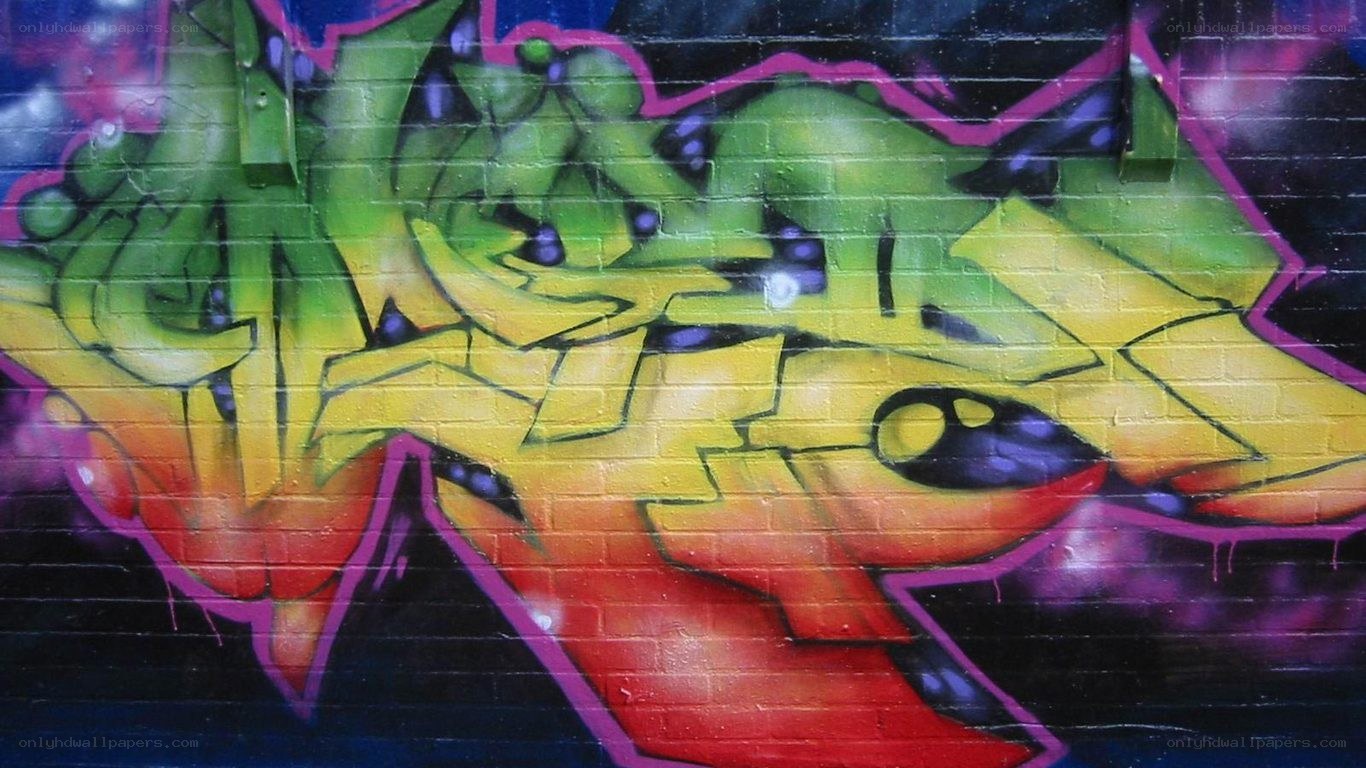 colorful graffiti on brick wall