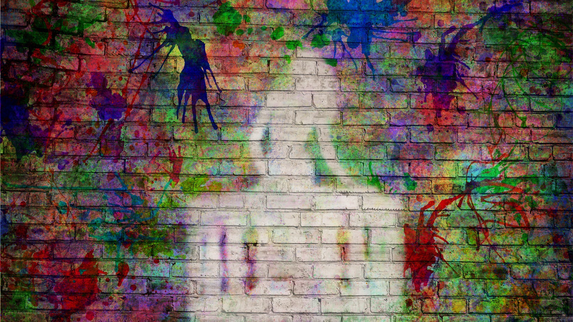 colorful graffiti on brick wall