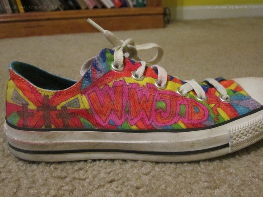 colorful graffiti sneaker