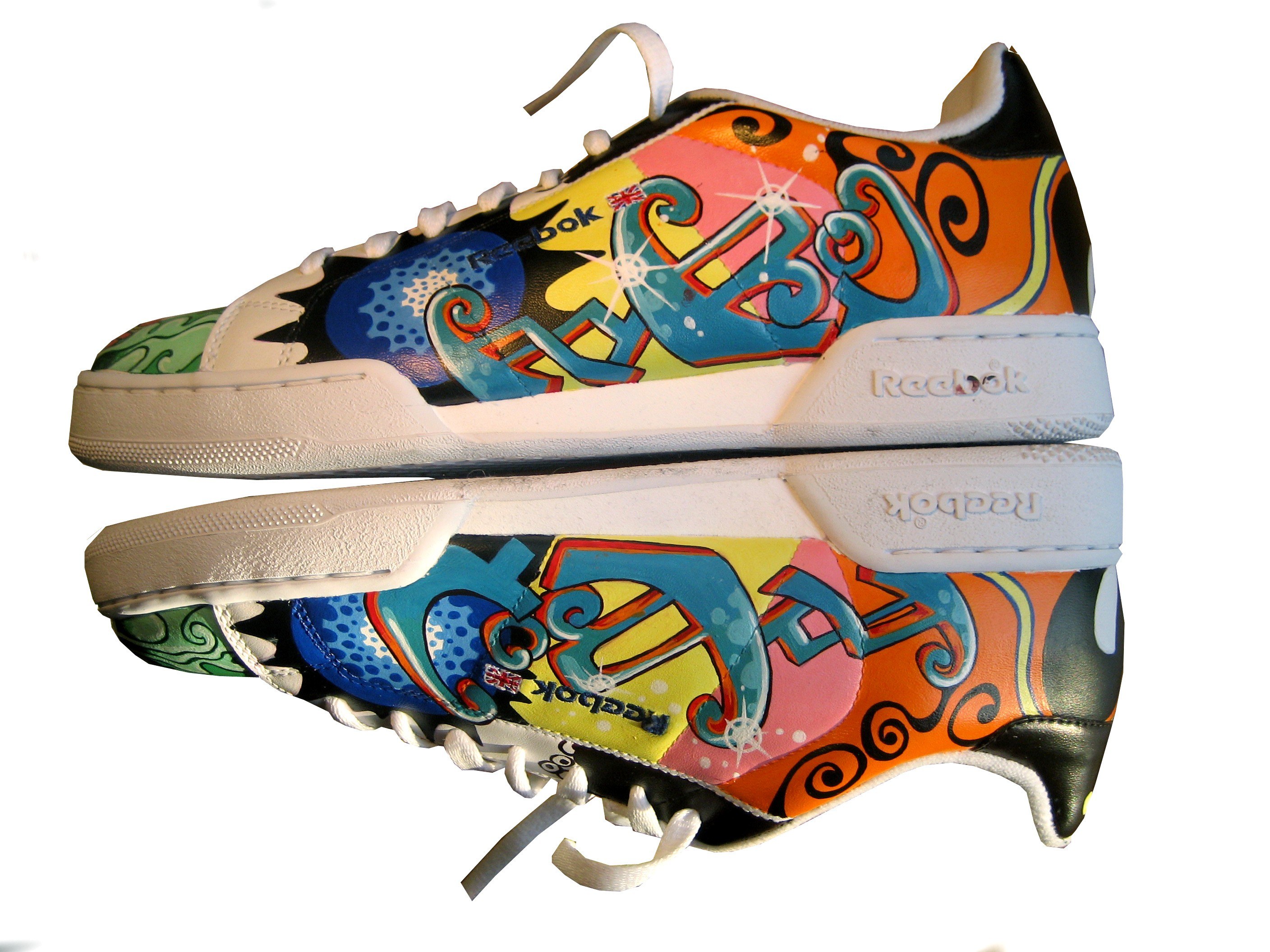 colorful graffiti sneakers