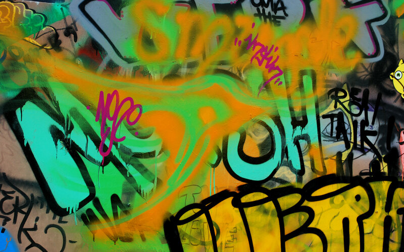 colorful graffiti wall