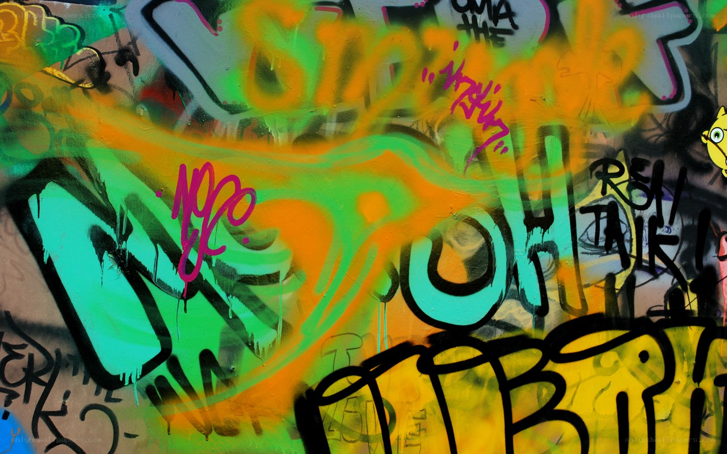 colorful graffiti wall