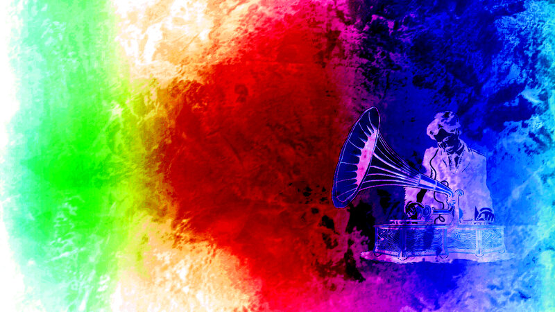 Colorful gramophone art