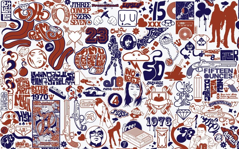 colorful graphic collage