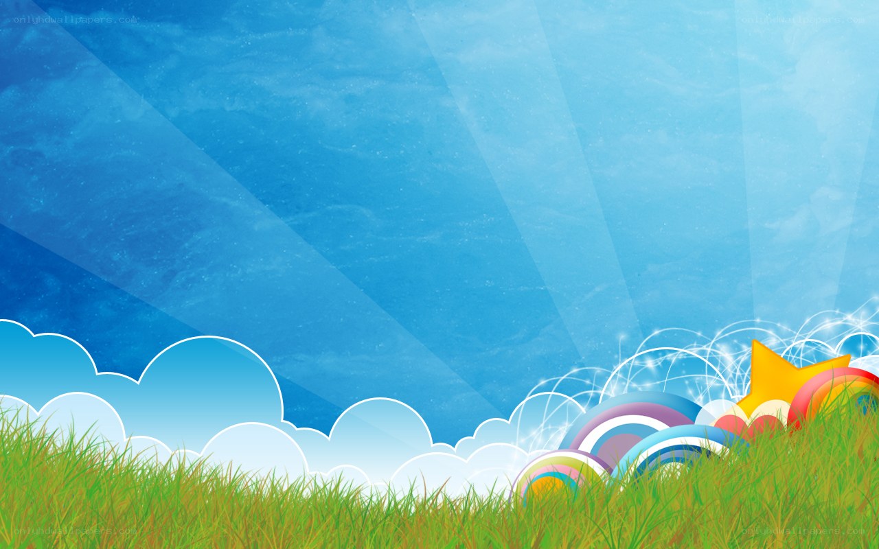 colorful grass and sky background