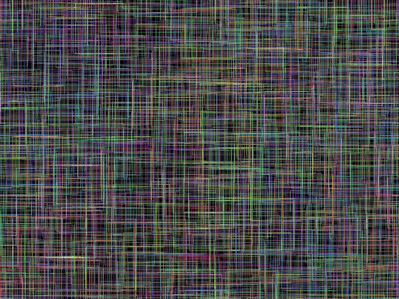 Colorful Grid Lines — Black